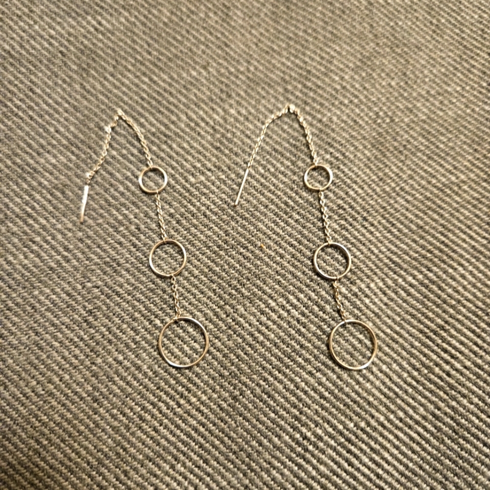 Silver drop earrings